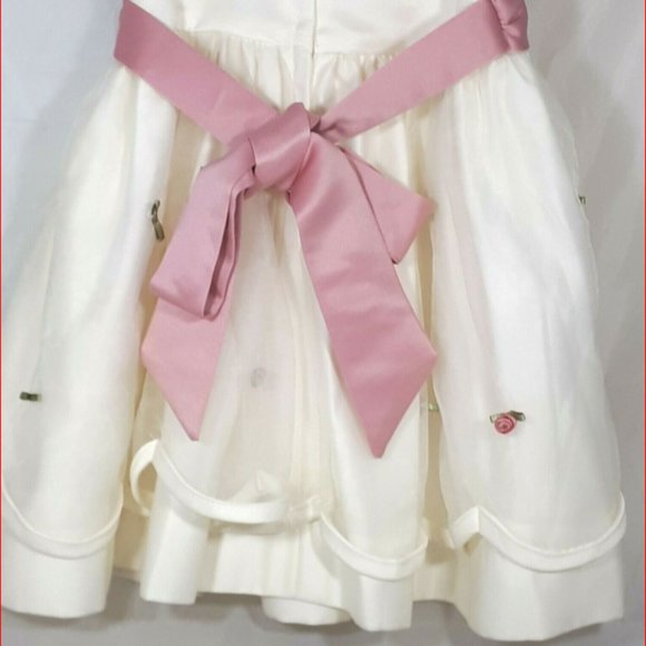Baby Girl Princess Cinderella Dress Sz 18M White and Pink Tulle - Picture 4 of 4